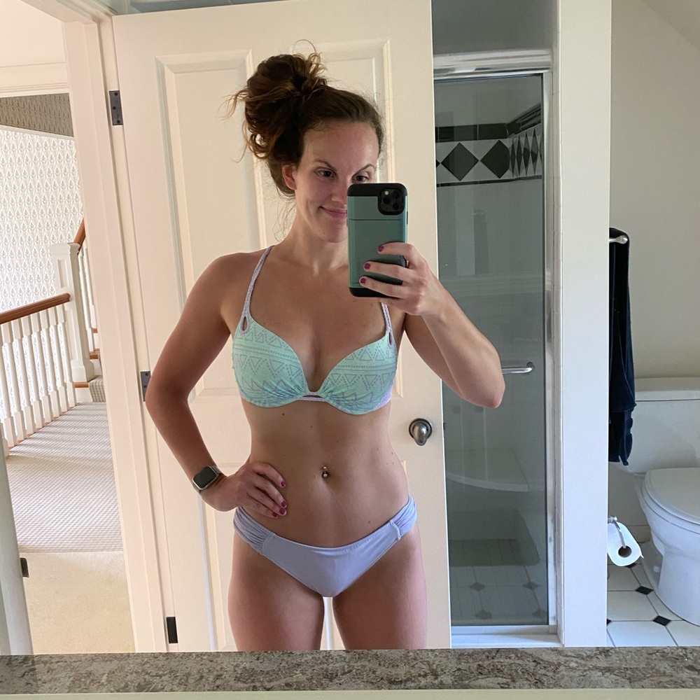 EUC Victoria’s Secret swim bikini set lilac & aqua